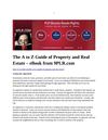 The A to Z Guide of Property and Real Estate – eBook from 9PLR.com