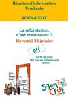 Affiche Information syndicale Caen IUFM 30 janvier 2013