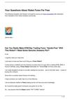 Your Questions About Robot Forex For Free