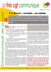 COM PRESSE FNIC CGT SUR DECRET RETRAITE 7 JUIN 2012