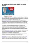 An Essential Part Of Your Home – Heating And Cooling Systems