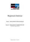 Règlement intérieur Conservatoire