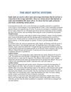 THE BEST SEPTIC SYSTEMS