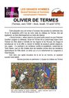 Archive : dépliant sur OLIVIER DE TERMES, Journées du Patrimoine 2010
