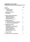 Admissions Regulations