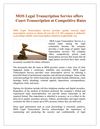 MOS Legal Transcription Service offers Court Transcription at Competitive Rates