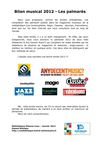 Bilan musical 2012