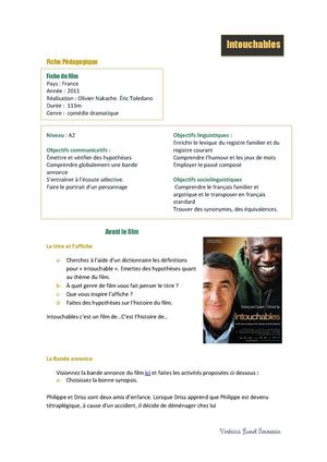 Fiche pedagogique intouchables