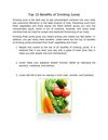 Top 10 Benefits of Drinking Juices 