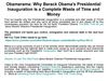 Obamarama: Why Barack Obama's Presidential Inauguration is a Complete Waste of Time and Money