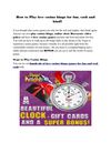 How to Play free casino bingo for fun, cash and kind?