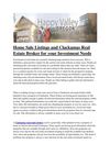 Home Sale Listings and Clackamas Real Estate Broker for your Investment Needs