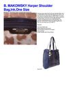 B. MAKOWSKY Harper Shoulder Bag,Ink,One particular Measurement 