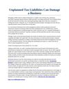Unplanned Tax Liabilities Can Damage a Business