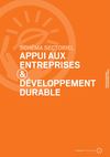 Schéma "Appui aux entreprises et développement durable"