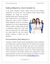 Healthcare Billing Service - How It Can Benefit You