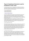 Types of membrane bioreactors used in treatment of waste water 