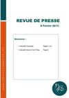 Revue de presse 8 février 2013