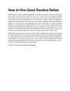 How to Hire Good Roofers Dallas