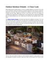 Outdoor Kitchens Orlando - A Closer Look