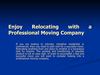 Enjoy Relocating with a Professional Moving Company