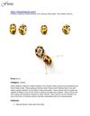 Children Collection Golden Patches of Fur Murano Glass Bead