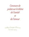 Poésie sur le thème de l’amitié et de l’amour
