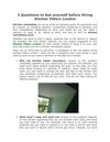 3 Questions to Ask yourself before Hiring Kitchen Fitters London