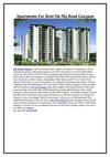 Apartments For Rent On Mg Road Gurgaon