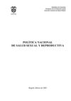POLÍTICA NACIONAL DE SALUD SEXUAL Y REPRODUCTIVA