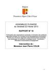 DISCOURS RAPPORT N°10 - JEAN PIERRE COLIN