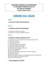 Ordre du jour du 21 février 2013