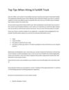 Top Tips When Hiring A Forklift Truck