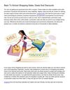 Back To School Shopping Sales, Deals And Discounts