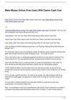 Make Money Online Free Cash With Casino Cash Cowpadsense