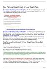 New Fat Loss Breakthrough To Lose Weight Fast.