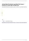 Ultimate Back Pain SecretLower Back Pain Causes Exercies For Lower Right Left Back Pain