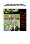 Lottery Cash Machine Software - Best Lottery Software to Cash Your Lottery