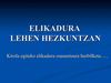 ELIKADURA LEHEN HEZKUNTZAN