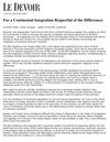 For a Continental Integration Respectful of the Differences (23 March 2005 | Gilles Duceppe - Leader of the Bloc...