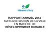 Présentation en conseil municipal du rapport 2012 sur la situation de la ville en matière de développement durable