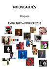 Nouveautés CD AVR2012 - FEV2013