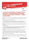 La CGT tient à souligner le dévouement des salariés ERDF-GRDF à remplir leur mission de Service Public. Une...