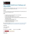 Challenges and Opportunities for the Wealth Sector in Canada 2013