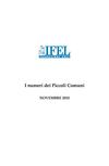 I numeri dei Piccoli Comuni: Novembre 2010