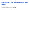 Flat Stomach Diet plan Vegetarian Leap Begin 