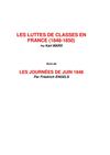 LES LUTTES DE CLASSES EN FRANCE (1848-1850) Par Karl MARX - Suivi de LES JOURNÉES DE JUIN 1848 Par Friedrich ENGELS
