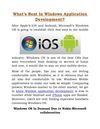 Windows Mobile Application Development Services