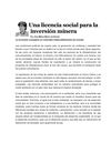 Una licencia social para la inversión minera