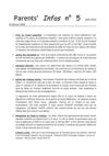 Parents'Infos n°5 - 2012